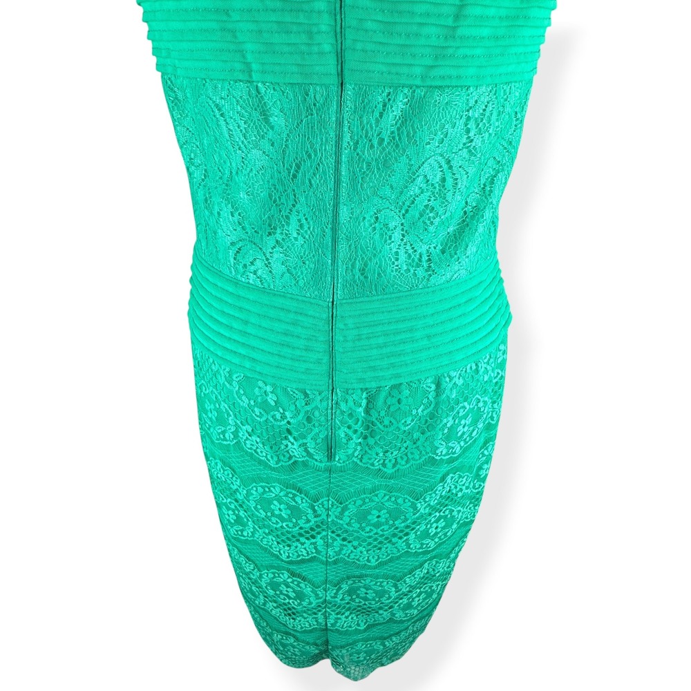 Tadashi Shoji Lace Sheath Dress Size 12 Emerald Green Cocktail Elegant Romantic - Picture 16 of 16